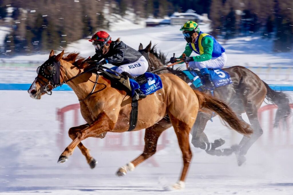 White Turf horse race on Lake St. Moritz
