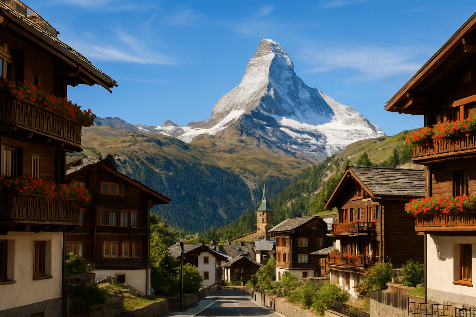Zermatt with Matterhorn Zermatt with Matterhorn