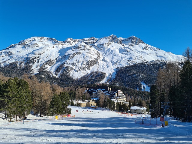 Suvretta House St. Moritz, set amid the serene winter idyll of the Upper Engadin